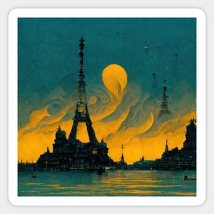 Paris at Dusk Sticker